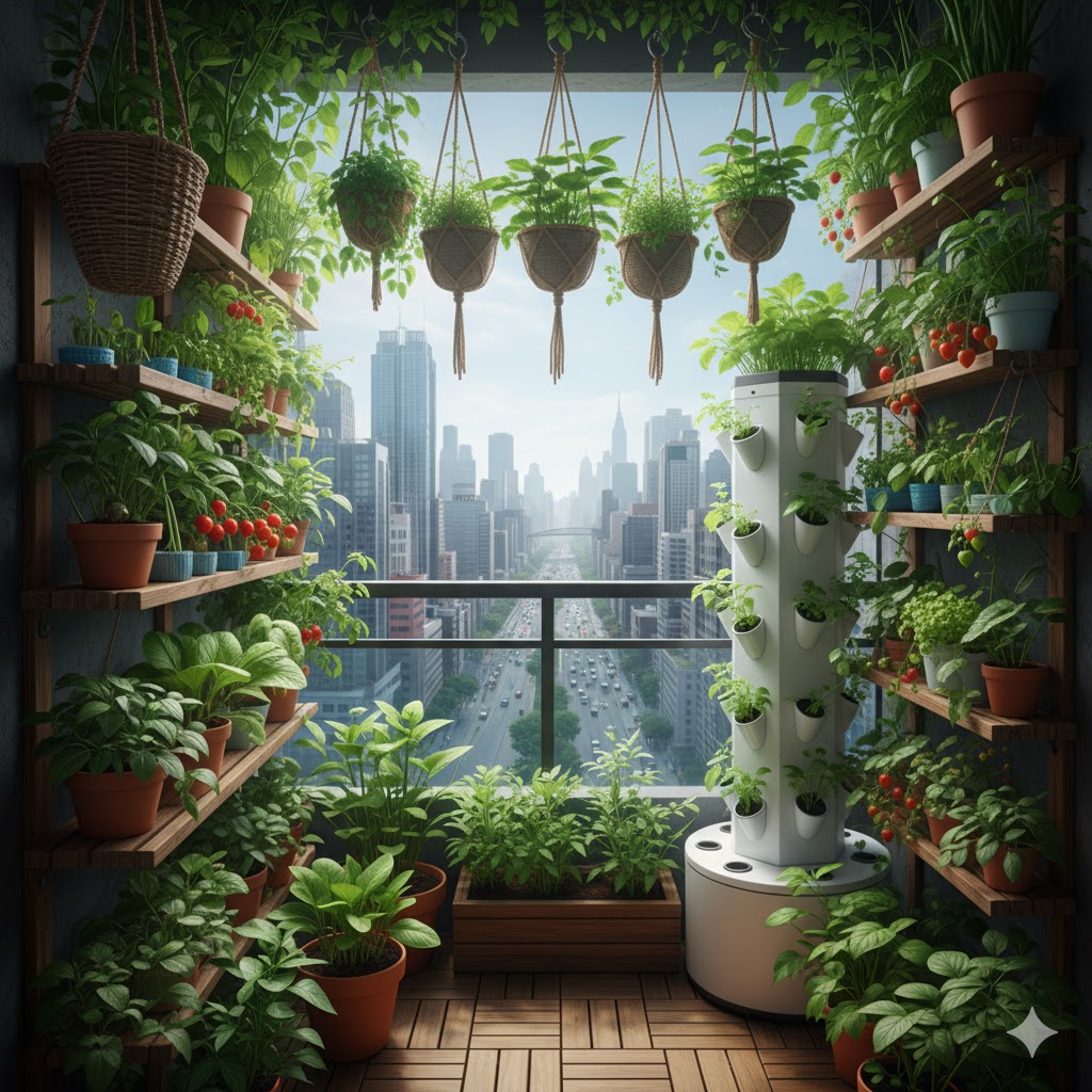 Teknologi Urban Farming: Bertani Hidroponik dan Vertikal di Lahan Sempit Apartemen