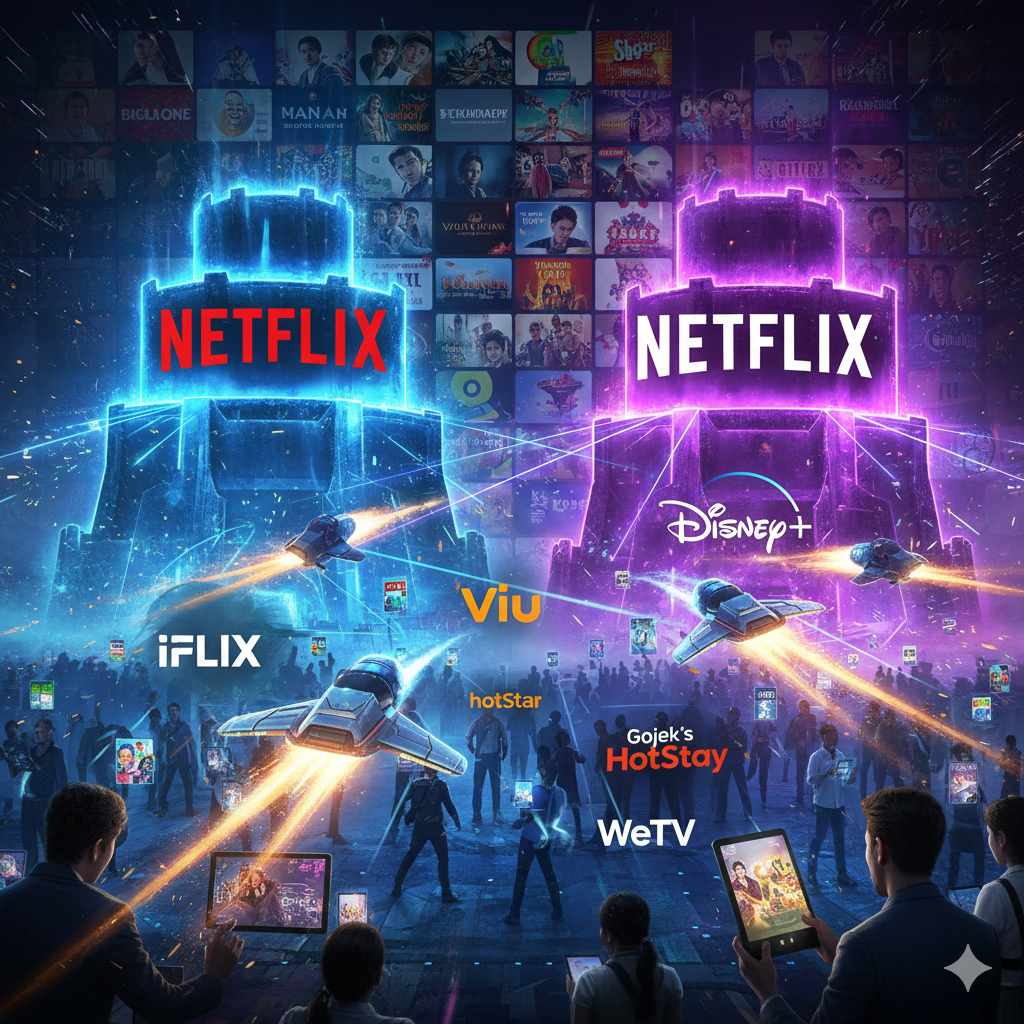 Perang Streaming di Asia: Netflix, Disney+, dan Pemain Lokal Berebut Pasar.