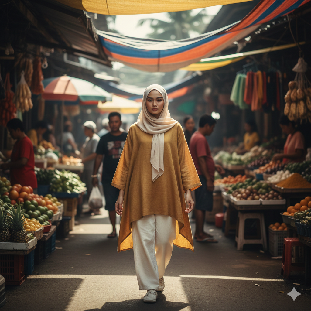Panduan Memilih Pakaian Modest Fashion untuk Cuaca Tropis Asia.